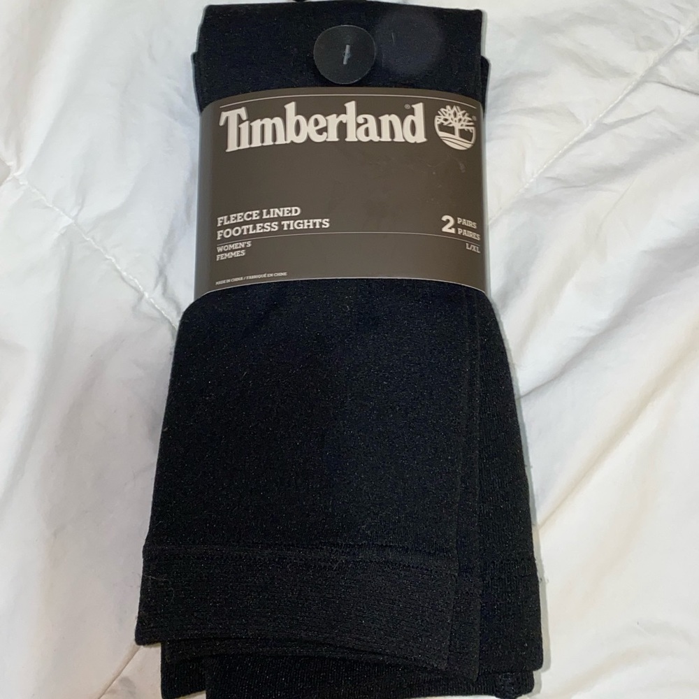 Fleece lined footless tights